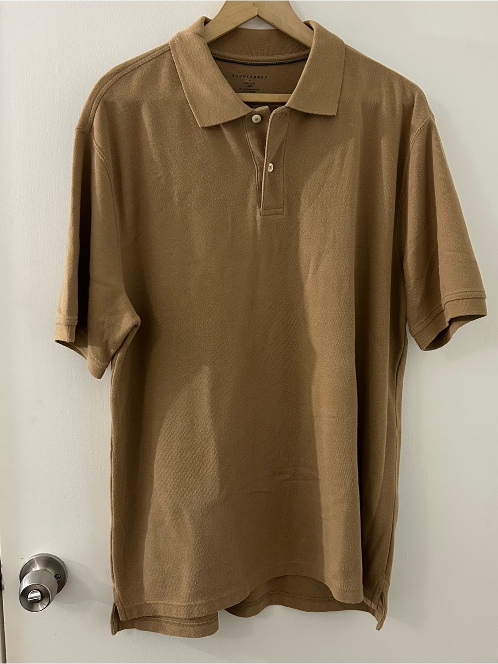 Saddlebred Men's Short-Sleeve Polo in Brown